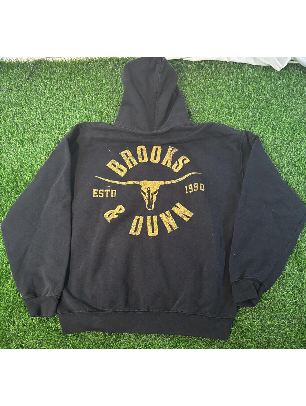 Brooks & Dunn Black Gold Pullover Hoodie Western Country Sweatshirt Mens Large